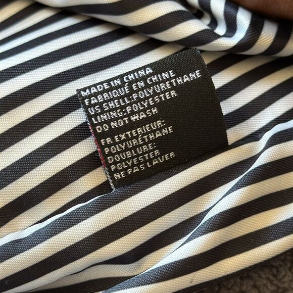 Urban Expressions‎ Brown Tote Bag Striped Interior Double Strap Buckle Detail - Picture 15 of 16